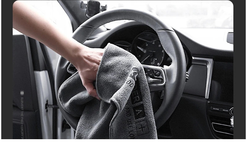 High-End Microfiber Car Wash Towel – Auto Cleaning, Drying & Detailing Cloth with Hemmed Edges for Car Care
