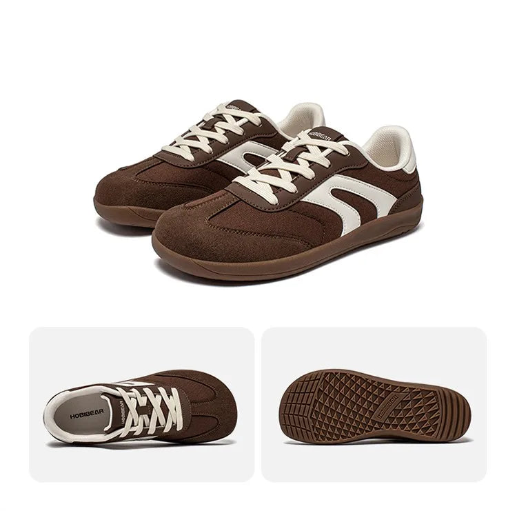 HOBIBEAR Unisex Barefoot Sneakers — Wide-Toe Minimalist Zero Drop Lace-Up Casual Shoes, Non-Slip for Men & Women