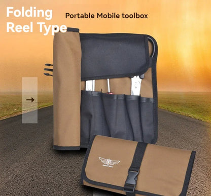 Oxford Cloth Portable Tool Roll – Foldable Wrench & Hammer Storage Pouch for Camping & Toolkit