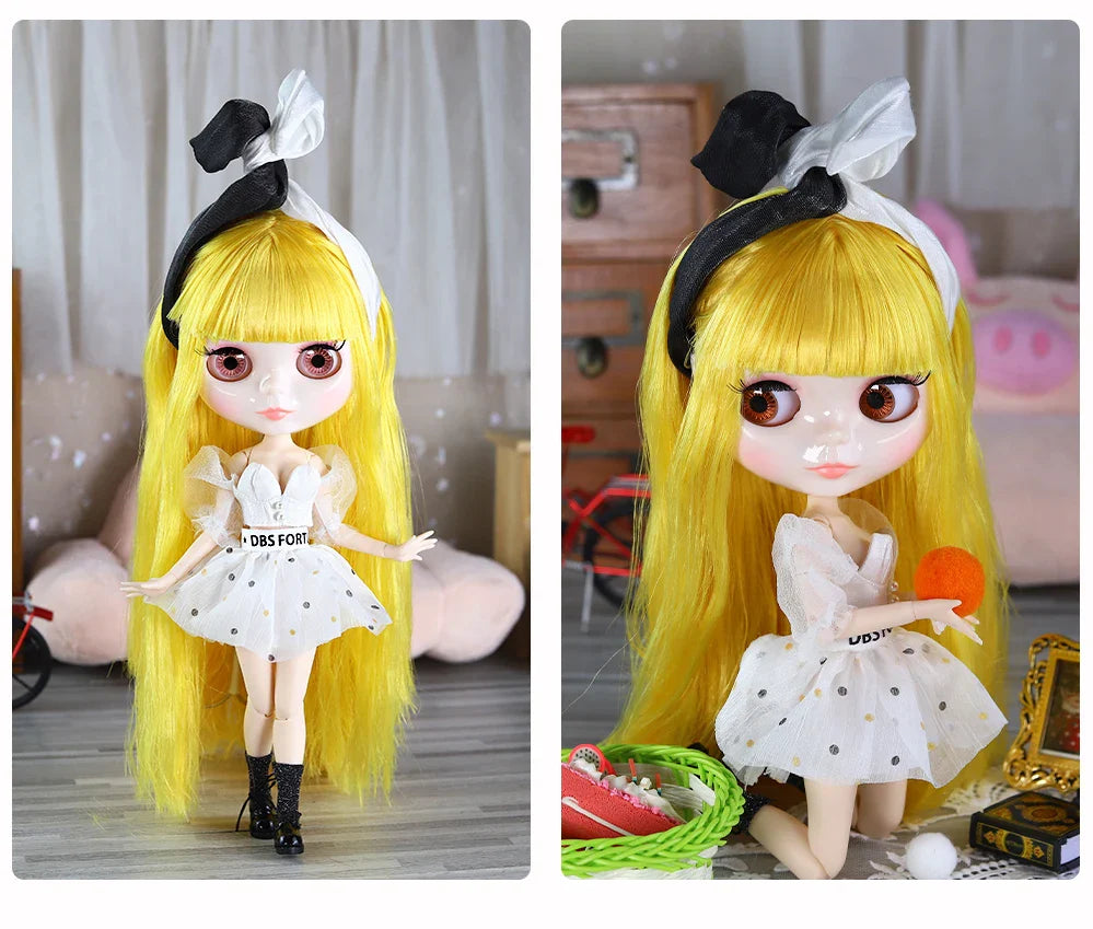 ICY DBS Blythe Doll 1/6 BJD – 30cm Joint Body Set with Random Eyes, Anime Girl Toy Gift