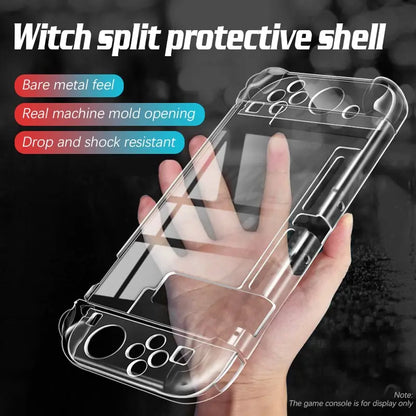 High Transparency PC Protective Case for Nintendo Switch – Ultra-Thin Full Coverage Handle & Split Protection
