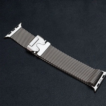 Titanium 1:1 Milanese Strap for Apple Watch Ultra 49mm – Compatible with iWatch Series 10 9 8 7 6 SE 5 4 3, 46mm 45mm 44mm 42mm