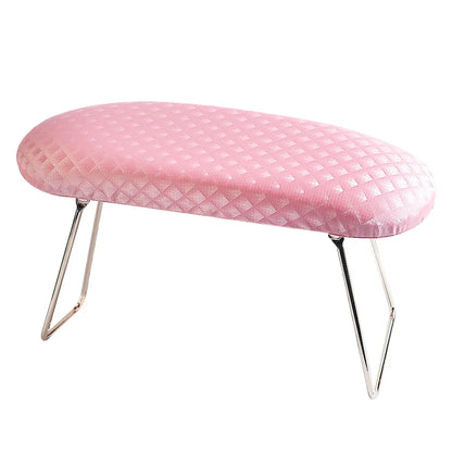 Waterproof Plaid Leather Nail Arm Rest Pillow – Soft Manicure Wrist Support Cushion