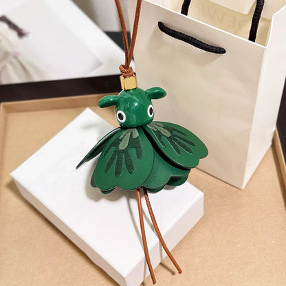 Genuine Leather Parrot Bird Bag Charm – High-End Durable Handmade Fashion Accessory for Women’s Bags, Exquisite Decorative Pendant