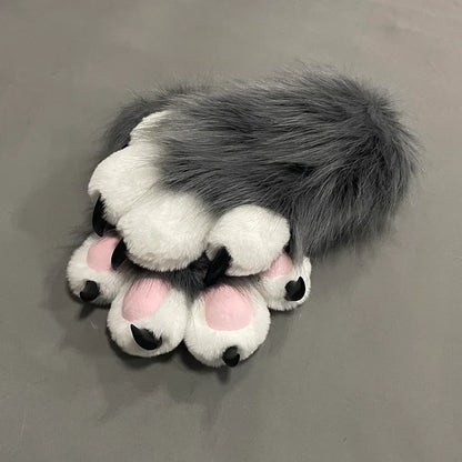 Custom Furry PAWS Long Gloves – Cartoon Kigurumi Fursuit Cosplay Costume Accessory Pair