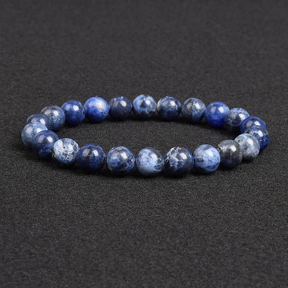 Genuine Natural Stone Beaded Bracelet – Apatite, Lapis Lazuli, Agate & Tiger Eye High Quality Crystal Gem Jewelry Bangle for Men & Women