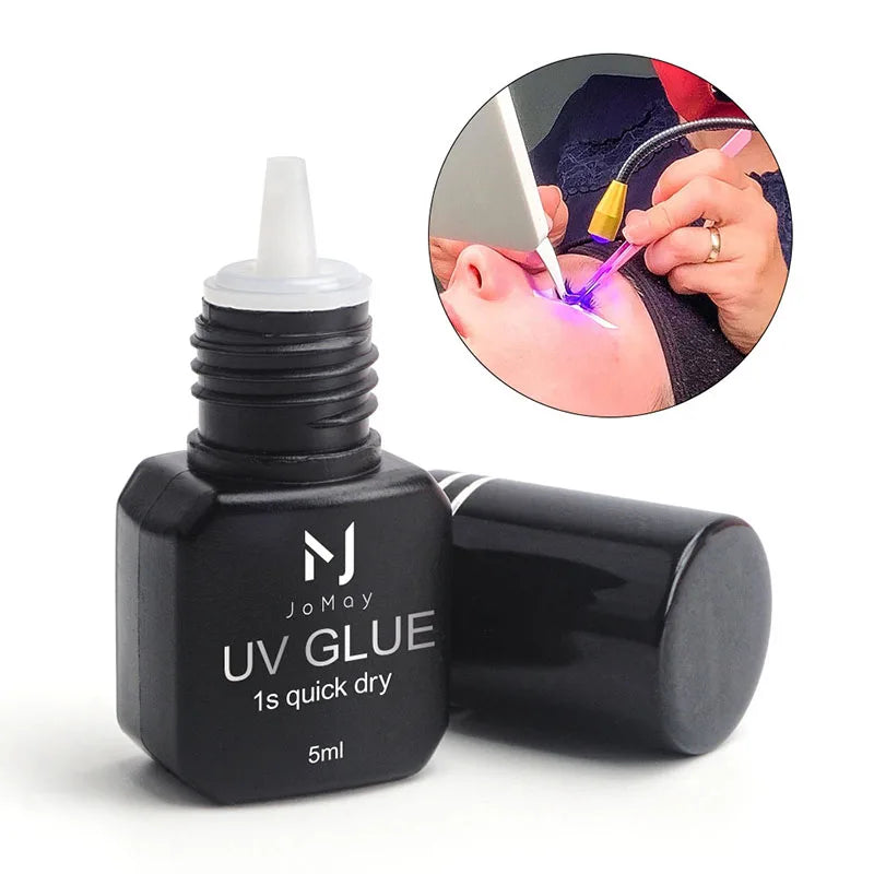JOMAY UV Eyelash Extension Glue – 0.1s Fast-Drying, Strong & Long-Lasting Adhesive