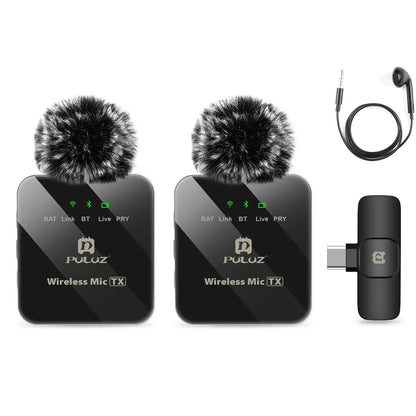 PULUZ Wireless Lavalier Microphone – Portable Mini Mic for iPhone & Android, Audio/Video Recording & Live Broadcast