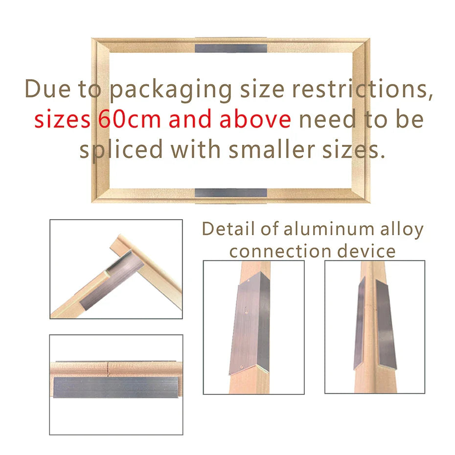 Wooden Canvas Frames – 30x40, 40x50, 50x70, 60x90cm for Photos, Oil Paintings & Diamond Painting Wall Art
