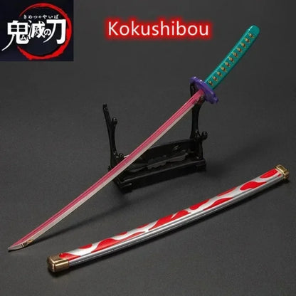 25cm Demon Slayer Metal Katana Sword Toy – Tanjirou Ghost Killer Anime Cosplay Prop & Home Decor Collection