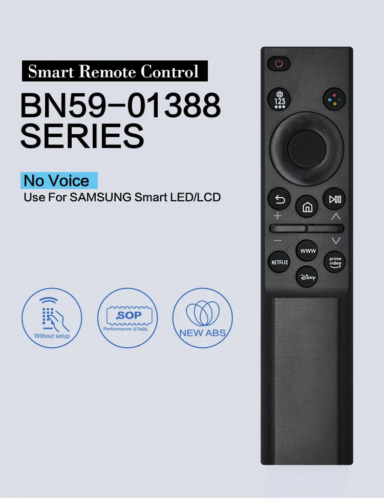 BN59-01388 Universal Smart TV Remote for Samsung LED LCD, Compatible with All Smart TVs, Netflix & Prime Video Buttons