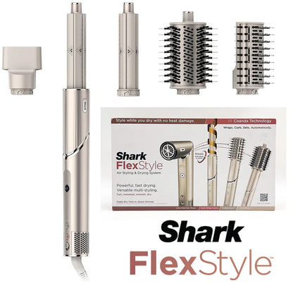 Shark HD430 FlexStyle Hair Dryer & Airwrap – Negative Ion Blow Dryer Brush, Multi-Styler with Auto-Wrap Curlers
