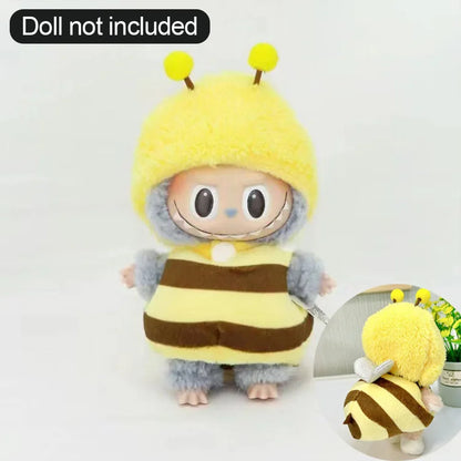 Cute Knitted Clothes Keychain – Outfit for 17cm Labubu/Macaron Doll, Kids & Girl Gifts