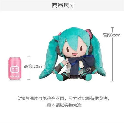 32cm Kawaii Hatsune Miku Plush Doll – Anime Bow Miku Plush Pillow, Sofa Ornament, Room Decoration, Birthday Gift