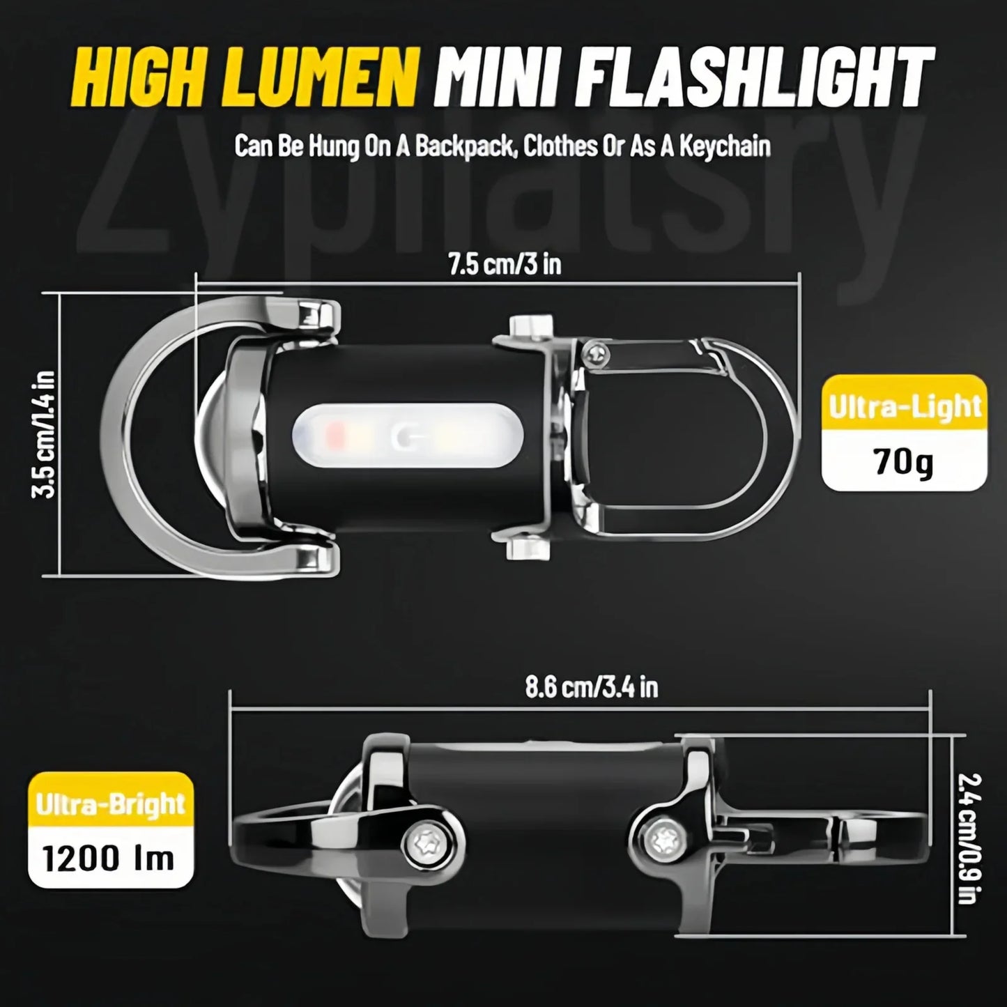 Mini USB Rechargeable LED Keychain Flashlight – Portable Waterproof Pocket Camping Light Keyring Outdoor Survival Gear