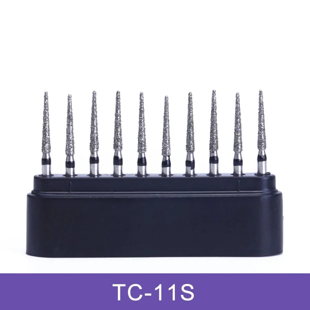 AZDENT Dental Diamond Burs Kit – Multiple Models with Black Storage Box for High-Speed Handpiece
