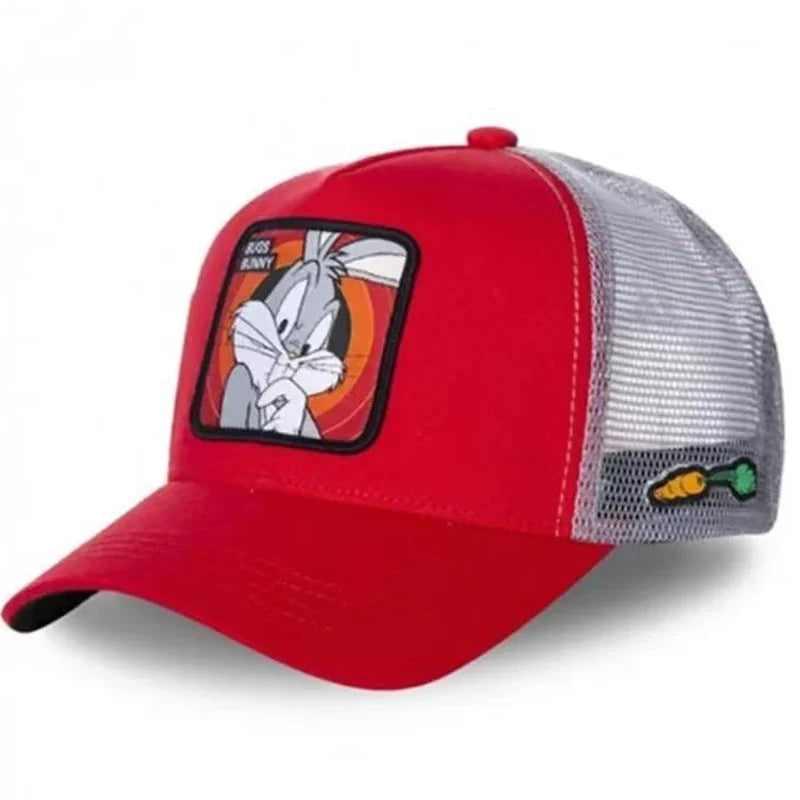 Anime Cartoon Baseball Cap – High Quality Cotton Snapback Hat for Kids, Men & Women, Hip Hop Dad Mesh Trucker Cap