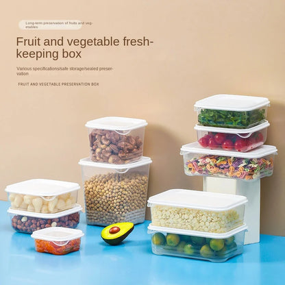 5-Piece Sealed Food Storage Box Set — Airtight Fridge Organizer for Fruits, Meat, Freezing & Kitchen Storage