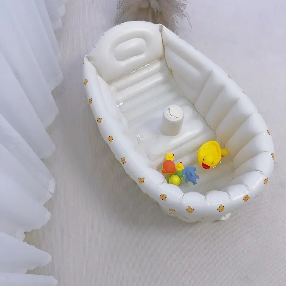 Animal Baby Inflatable Bathtub – Portable Outdoor Swimming Pool for Newborns & Kids