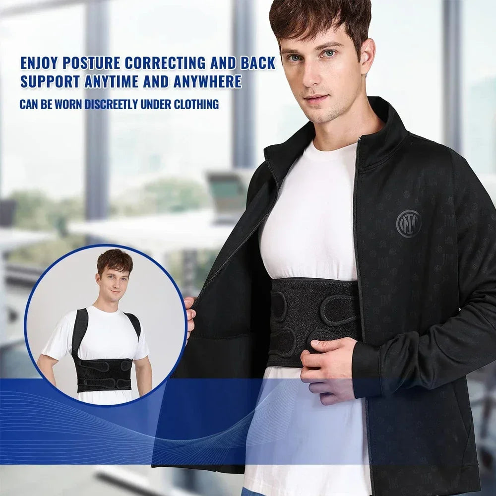 Adjustable Posture Corrector Back Brace – Orthopedic Spinal Support for Men & Women, Comfortable Upper Back Strap
