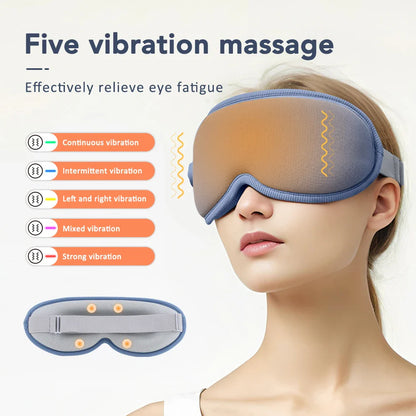 USB Heated Eye Mask with Vibration Massage – Relieve Eye Fatigue, Dry Eyes, and Promote Sleep for Home, Office & Travel