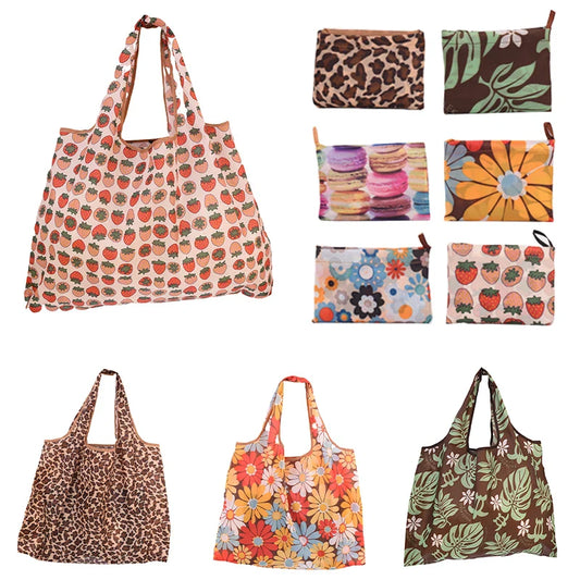 Large Size Folding Shopping Bag – Multiple Styles, Environmental Protection, Lightweight and Portable Storage Bags with High Capacity
