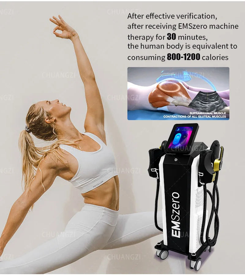 EMSzero 15Tesla 6500W NEO Muscle Sculpting Machine - Electromagnetic Fat Burning and Body Slimming Therapy