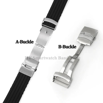 Quick Release Silicone Watch Strap 18–24mm – Sport Rubber Band for Huawei Watch GT2/3/4, Omega, Seiko, Fossil
