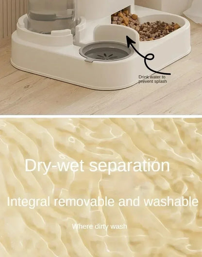 Automatic Pet Feeder with Water Fountain – Large Capacity Dog & Cat Food Bowl
