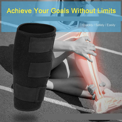 Adjustable Calf Compression Support Brace – Shin Splint Sleeve for Lower Leg Wrap & Muscle Recovery Support