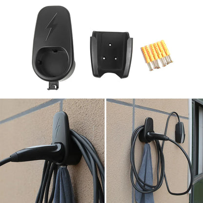 Vehicle Charger Control Holder with Chassis Bracket - Wall Stand for Tesla Model 3/Y, Charger Cable Organizer