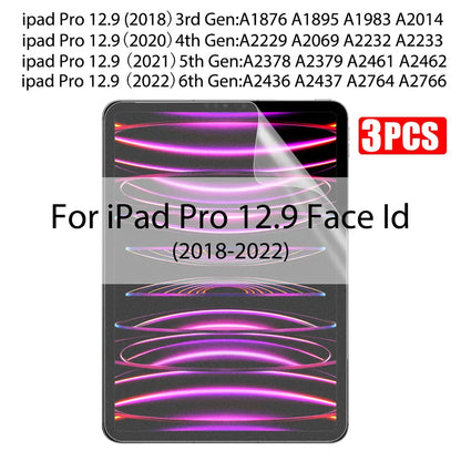 3Pcs Paper-Like Screen Protector for iPad Air & Pro – Compatible with 6th to 10th Gen (11", 12.9", 10.5")