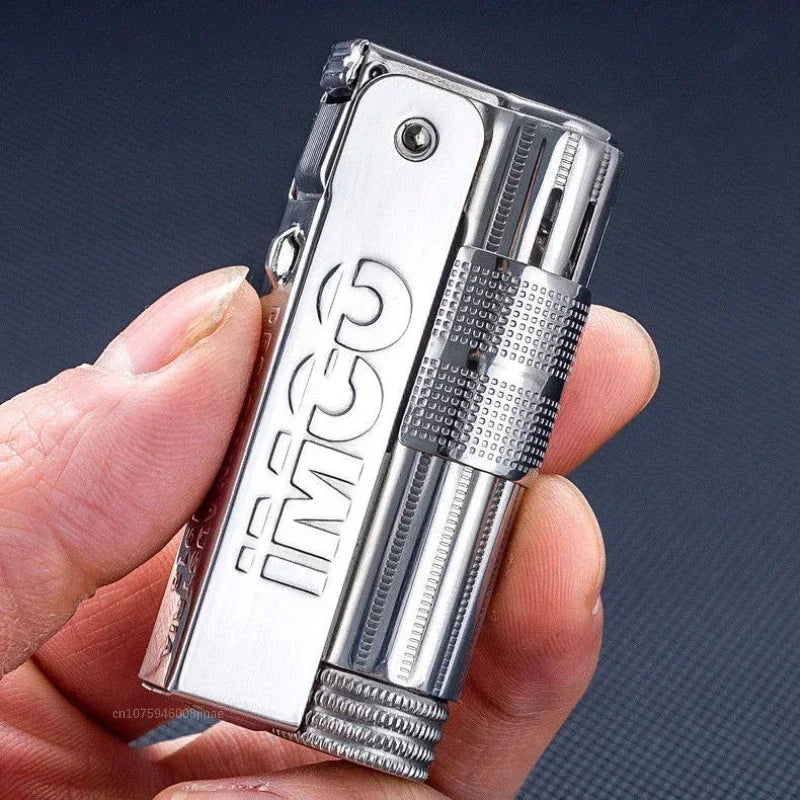 IMCO Aiku 6700 Metal Lighter – Austrian Retro Trench Design, Windproof Kerosene Lighter for Men’s Smoking Gift