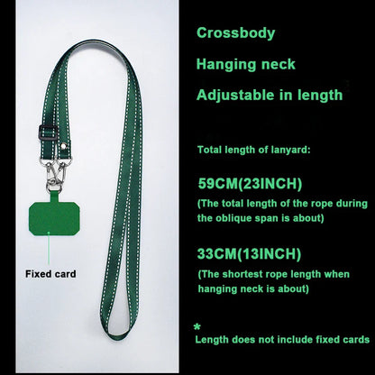 Simplicity Crossbody Cell Phone Lanyard – Adjustable Neck Strap with Universal Clip Gasket, Anti-Lost Mobile Phone Lanyard