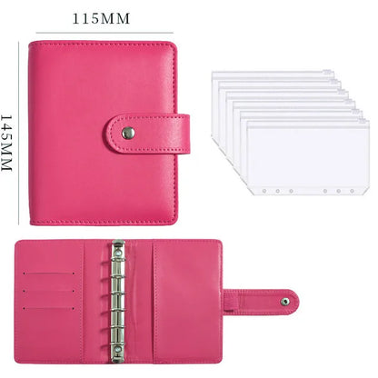 2023 Budget Planner – A7 Cash Envelope Savings Binder with 6 Holes for Financial Management, Loose-Leaf Notebook Organizer
