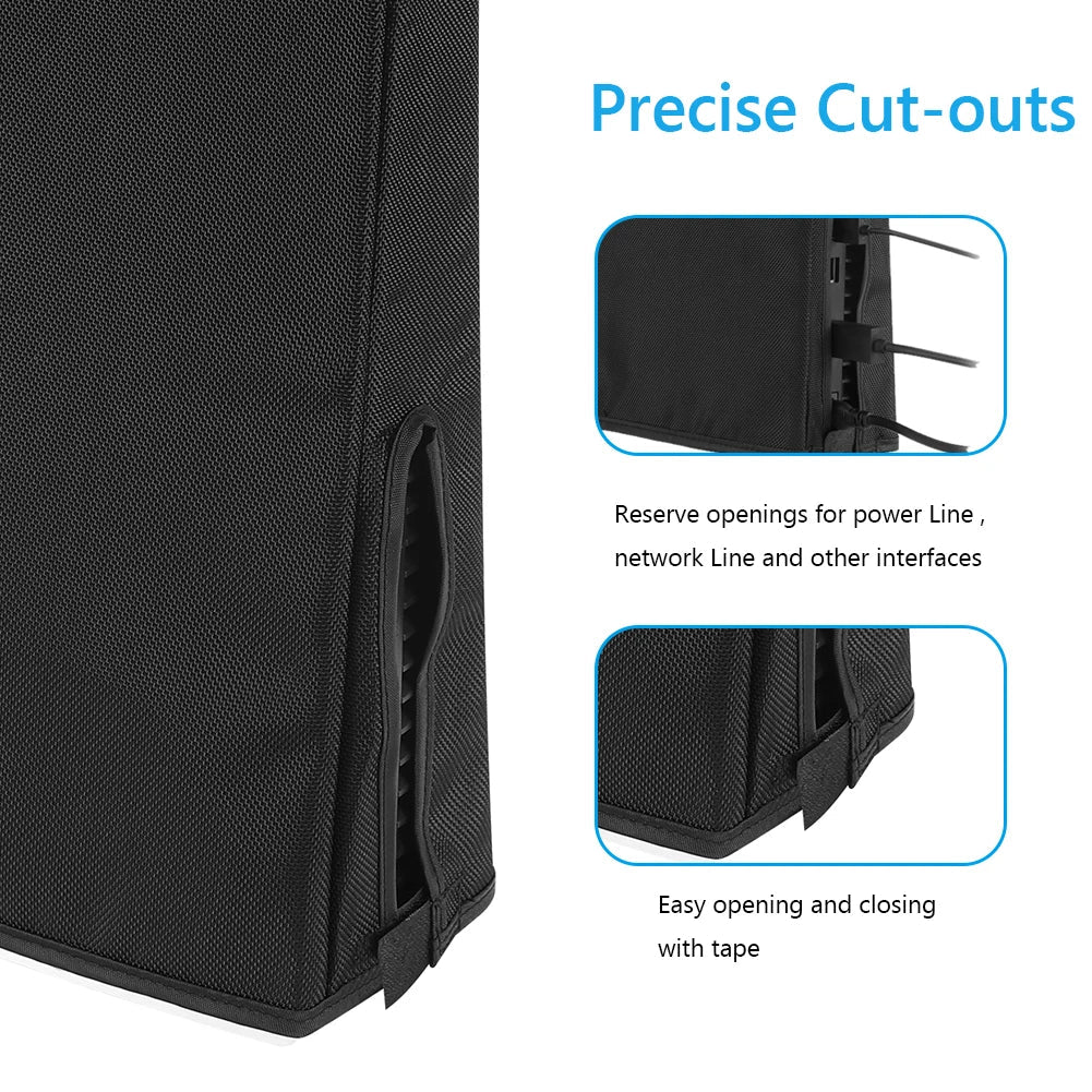 PS5 Slim Console Dust Cover – Waterproof Protective Sleeve for Vertical/Horizontal Use, Dust Proof Case for PlayStation 5 Slim