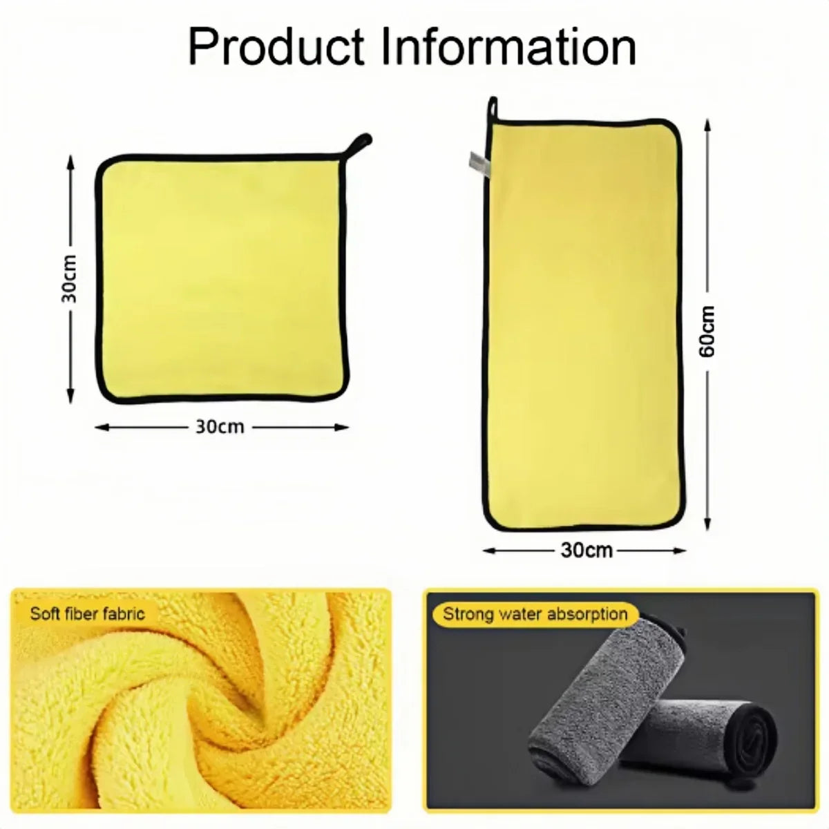 Car Nano Microfiber Cleaning Cloth Set (3–30pcs) – Ultra Soft Coral Fleece Towels for Car Wash, Detailing & Home Cleaning Use