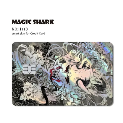Magic Shark Holographic Laser Skin - Evil FBI Money Credit Bank Card Sticker Cover No Fade Protective Film