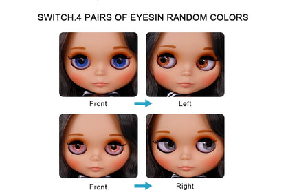 ICY DBS Blyth 1/6 Joint Doll – 30cm Tan Skin Matte Face BJD Girl Doll Toy Gift
