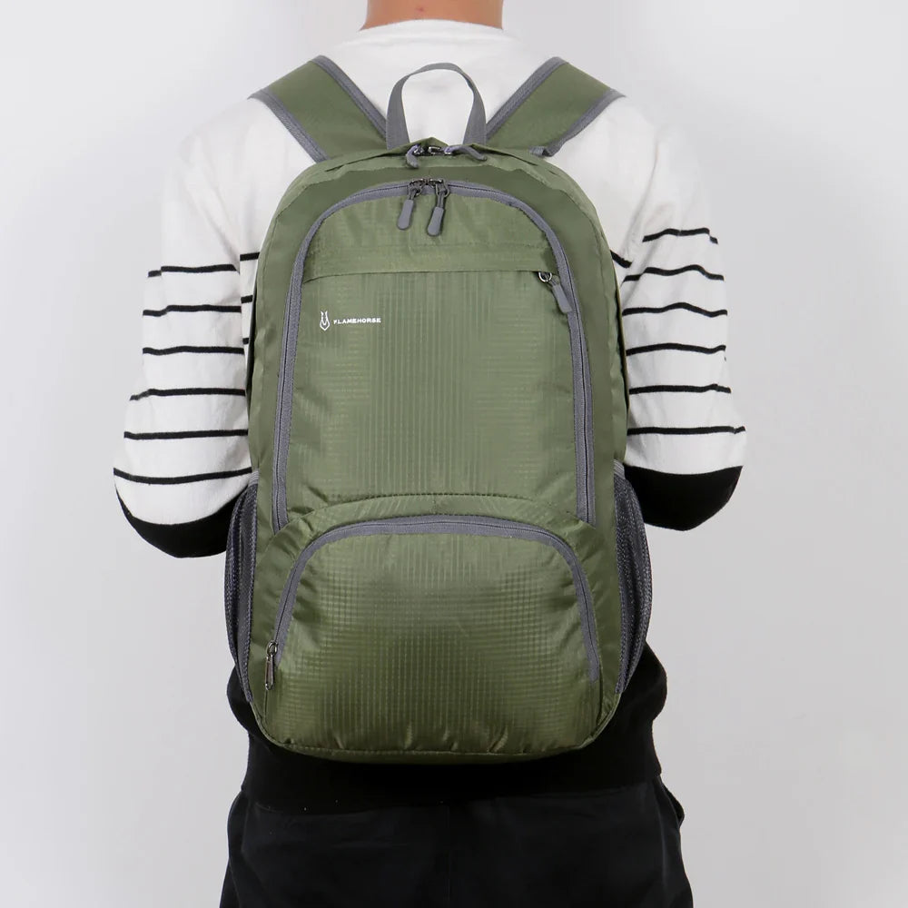 Lightweight Foldable Backpack - Waterproof Packable Daypack for Men & Women, Outdoor Travel, Hiking, Cycling & Camping Shoulder Bag