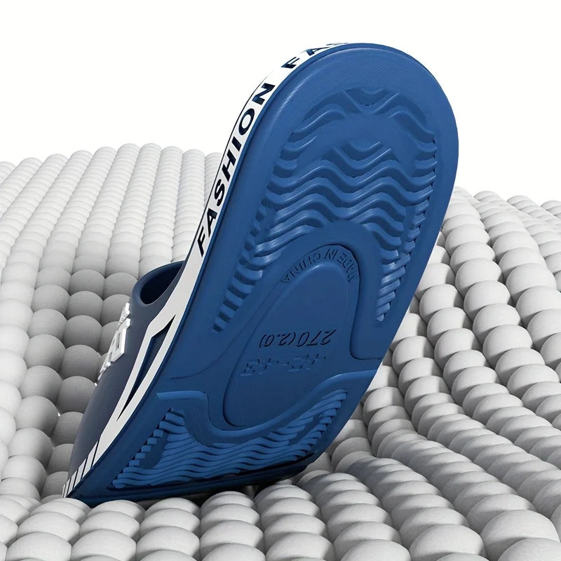 2025 Men’s Summer Slippers – Soft PVC Outdoor Sports Sandals, Thick Anti-Slip Cool Beach & Home Slides