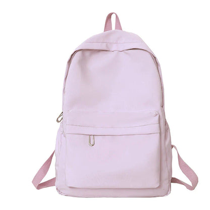 Simple Solid Color Casual Backpack | Lightweight Multifunctional Bag for School & Travel