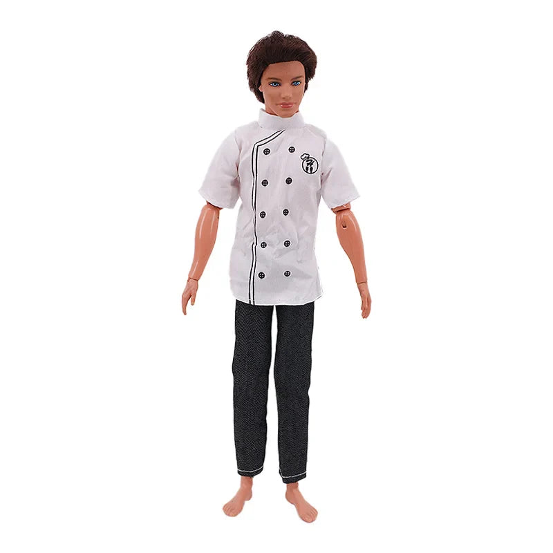 1/6 Boyfriend Doll Clothes Set — High-Quality Sparkling Top & Pants with Wool Hat for Ken Dolls