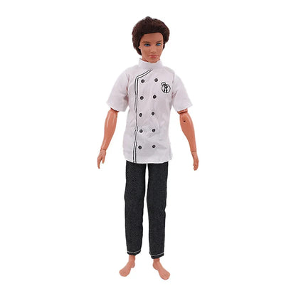1/6 Boyfriend Doll Clothes Set — High-Quality Sparkling Top & Pants with Wool Hat for Ken Dolls