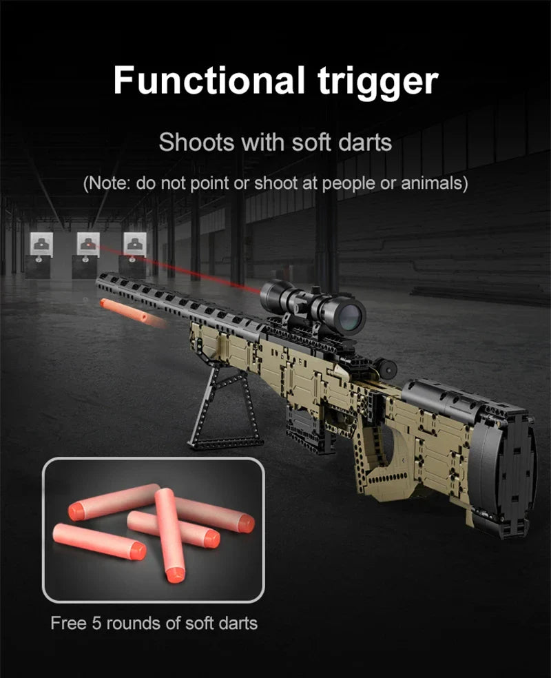 Cada 979-Piece City Police & Military Building Blocks Set – WW2 Sniper Rifle & Assault Rifle Bricks Toys for Kids Gifts