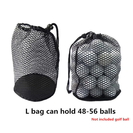 Lightweight Sports Mesh Golf Ball Carrying Bag – Nylon Drawstring Storage Pouch for 16/32/56 Balls, Durable Golf Practice and Training Ball Bag