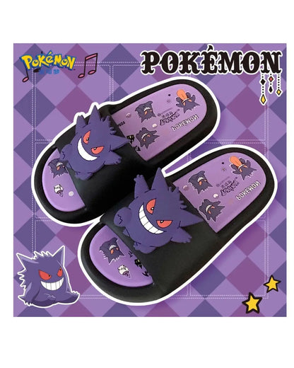 Pokemon Gengar Anime Slippers — Trendy Anti-Slip EVA Slippers for Men & Women, Cool Couple Gift