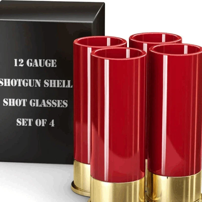 4PCS/Set Shotgun Bullet Shape Shot Glasses: Creative High-Quality Plastic Drinking Cups - Party Drinkware Gift (36ML)