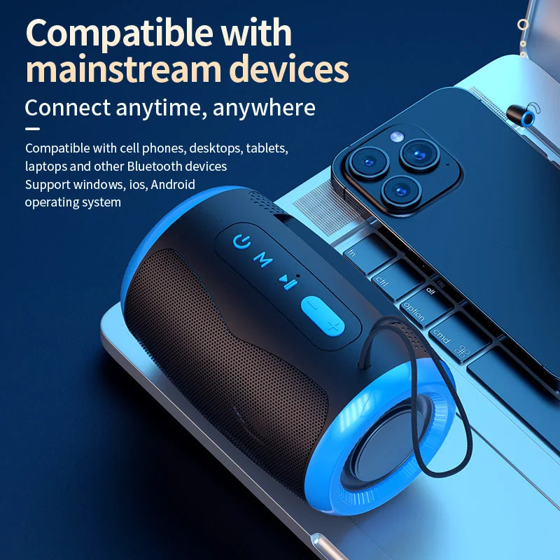 TSN-1 Portable Bluetooth Speaker - Wireless 5.3 Stereo Speaker with FM, USB, SD & AUX