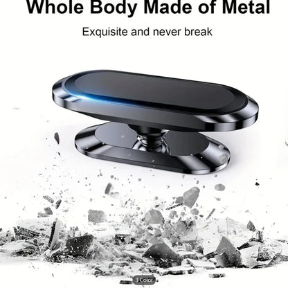 Magnetic Car Phone Holder - 360° Rotatable Mini Strip Shape Stand with Strong Metal Magnet for iPhone 14 & Huawei GPS Mount